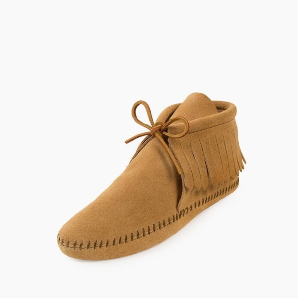 Minnetonka Fringe Softsole Boot 481 Ankle Suede Moccasins